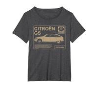 Citroën GS Acerca de Write Up Camiseta, Mujer Tallas Grandes, Jaspeado Oscuro, 3XL Grande