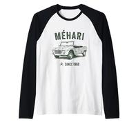 Citroën Méhari Car Retro Vehículo utilitario 1968 Camiseta Manga Raglan