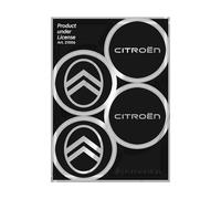 Citroen Pegatinas para rueda con logotipo oficial 4 de 48 mm, color negro