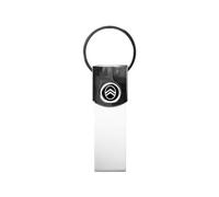 Citroen Racing Llavero Oficial de Metal, Blanco Logo New, Talla única