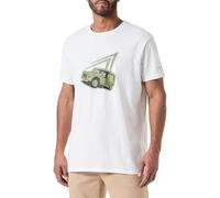 CITROËN T-Shirt Mehari Disegno A Stampa Larga & Logo Sullaica C24s Camiseta, Color Blanco, M para Hombre