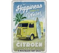 Citroen Tipo H - Felicidad Viene En Ondas Relieve Letrero Metal 300mm x 200mm