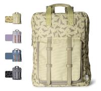 Citron Mochila para adolescentes, color amarillo, protege portátiles de 15 pulgadas y equipos sobre la marcha, funda acolchada para laptop, tela RPET de correas reciclables, resistentes al agua y