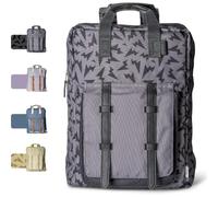 Citron Mochila para adolescentes, color negro, protege portátiles de 15 pulgadas y equipos sobre la marcha, funda acolchada para laptop, tela RPET de correas reciclables, resistentes al agua y