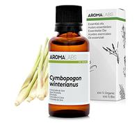 Citronela de Java BIO (Cymbopogon winterianus) - 30 mL - Aceite Esencial Quimiotipado y Certificado AB - Aroma Labs