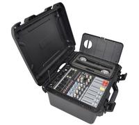 Citronic Amplificador Mezclador Alimentado FLITE-600 | 2 Sistemas PA autónomos de 300 W con micrófonos inalámbricos UHF duales, Efectos DSP, Reproductor de Audio Bluetooth y grabadora USB