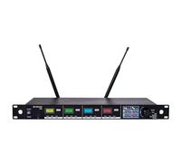 Citronic Sistema de micrófono inalámbrico cuádruple con frecuencias sin licencia UHF sintonizables, escenario, teatro, rendimiento | 4 micrófonos de mano inalámbricos UHF, ecualizador independiente de