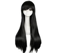 Citrus Aihara Mei Sailor Mars Long Straight Black Hair Cosplay Wigs 70cm + Wig Cap