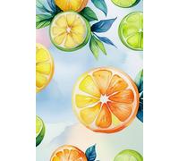 Citrus Breeze: Fresh Fruit Watercolor Notebook: Fresh Fruit Notebook 6 x 9 inches