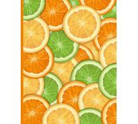 Citrus Burst Notebook - Bright Orange & Lime Lined Journal for Daily Writing: 120 Ruled Pages | 8.5x11 Large Writing Notebook | Refreshing Fruit Cover