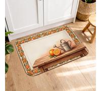 Citrus Harvest - Tapetes de cocina para piso, tapetes suaves de estilo campestre vintage, acolchados, cómodos, lavables, para fregaderos de cocina, lavadero, baño, 16 x 24 pulgadas