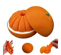 Citrus Twist Toy, Portable Fidget Ball, 3D Printed Stress Reliever with Rotating Action Feature, Lightweight Sensory Play Device, Fun Handheld, Fidget Ball for Travel and Work Use