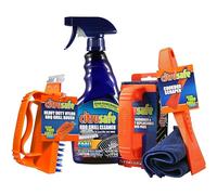 Citrusafe - Kit completo de limpieza de parrilla, spray limpiador de parrilla (16 onzas), limpiador de 3 unidades, cepillo de nailon, rascador de caja de cocina y toalla de limpieza de microfibra
