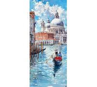 Città Dell'Acqua Di Venezia Dipingere con i Numeri Adulti, Misura XXL 30x90cm,Vista Paint by Numbers Kit Principianti Con 3 Penne, Kit Fai Da Te, Hobby Creativi Adulti, (Senza Cornice) P0M-150