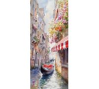 Città Di Venezia Dipingere con i Numeri Adulti, Misura XXL 35x105cm,Vista 1 Paint by Numbers Kit Principianti Con 3 Penne, Kit Fai Da Te, Hobby Creativi Adulti Decorazioni, (Senza Cornice) P0M-58