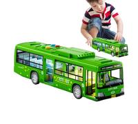 City Bus Toy - Large Bus Toy,Educational City Stagecoach Buses, Battery-Operated Play Vehicles Toy with Music and Light, Openable Doors For Holiday Party