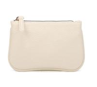 City Collection - Monedero de piel sintética para mujer, cartera delgada con cremallera, tarjetero compacto para uso diario, Blanco roto., 16 X 10 CM, Clásico