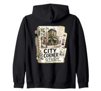 City Corner Study Urban Sketching Esquina Sudadera con Capucha