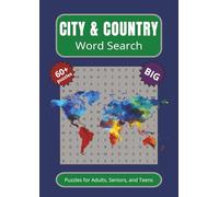 City & Country Word Search Puzzle Book: Word Searched with Easy to Read Print Book City, Country, Capital and more | 8.27x11.7 inchs, 130 pages | 60+ ... Gift for Vacations, Holidays, and Free Times