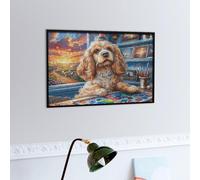 City Cute Chien Teddy Puzzles 300 Piezas Juguete Educativo 3D Interactivo Faune paysagère rêveuse Rompecabezas Familiar para Toda La Familia Entretenimiento Creativo Decorativo 300 PCS