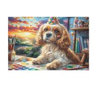 City Cute Teddy Perro Puzzle 1000 Piezas Hogar Decoración Rompecabezas para Hombres Y Mujeres 3D DIY Creativo Aliviar Estrés Desafío Intelectual 1000 PCS