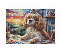 City Cute Teddy Perro Puzzle 300 Piezas Impossible Creativo Único Rompecabezas 3D Obra De Arte para Toda La Familia Juguete EduGatoivo Decoración 300 PCS