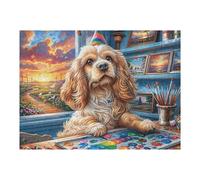 City Cute Teddy Perro Puzzles 500 Piezas Alivio Estrés Familiar Splendid Celestial Critters Rompecabezas 3D para Toda La Familia Juguete Educativo Desafío Intelectual 500 PCS