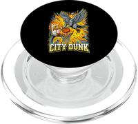 City Dunk Pigeon Baloncesto Slam Funny Bird PopSockets PopGrip para MagSafe