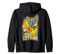 City Dunk Pigeon Baloncesto Slam Funny Bird Sudadera con Capucha