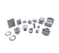 City Furnishings por Printable Scenery, paisaje RPG de mesa impreso en 3D y terreno de juego de guerra miniaturas de 28 mm