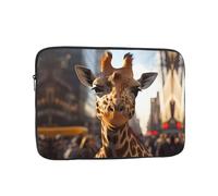 City Giraffe Street - Funda protectora portátil para portátil con impresión de calle adecuada para viajes de negocios y documentos de 13 pulgadas