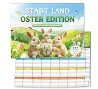 City Land Oster Spiele Kartenspiel kleine Ostergeschenke für Kinder Junge Mädchen ab 9 10 11 12 13 14 Jahre Kleinigkeit Geschenke Ostern für Erwachsene Männer Frauen Teenager, Familiensspiel