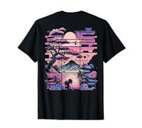 City Landscape Vaporwave Japan Backprint Streetwear Art Camiseta