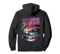 City Landscape Vaporwave Japan Backprint Streetwear Art Sudadera con Capucha