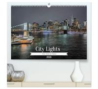 City Lights - New York im Fokus (hochwertiger Premium Wandkalender 2026 DIN A2 quer), Kunstdruck in Hochglanz: New York City - die Stadt, die niemals ... Menschen aus aller Welt in ihren Bann.