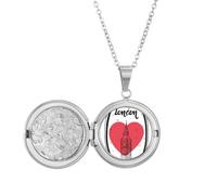 City London Britain Big Ben Love Locket Collar con colgante para fotos, regalo de cumpleaños
