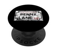 City of Liverpool Penny Lane L18 - Cartel de Calle Desgastado PopSockets PopGrip Adhesivo