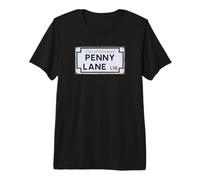 City of Liverpool Penny Lane L18 Street Sign Envejecido Camiseta Premium