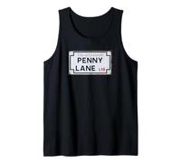 City of Liverpool Penny Lane L18 Street Sign Envejecido Camiseta sin Mangas