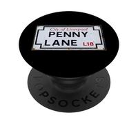 City of Liverpool Penny Lane L18 Street Sign Envejecido PopSockets PopGrip Adhesivo