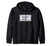City of Liverpool Penny Lane L18 Street Sign Envejecido Sudadera con Capucha