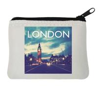 City of London Big Ben - Monedero (neopreno, 10 x 11 cm), color blanco, White, Talla única