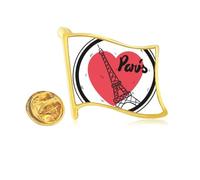 City Paris France - Pin de solapa con diseño de la Torre Eiffel