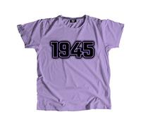 CITY POSTERS PLUS 1945 Year Unisex T-Shirt (Iris Lavender, XXXXX-Large)