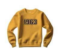 CITY POSTERS PLUS 1963 Year Unisex Sweatshirt (Golden Yellow, L)