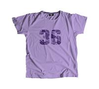CITY POSTERS PLUS 36 Number Men Unisex T-Shirt (Iris Lavender, Medium)