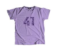 CITY POSTERS PLUS 41 Number Men Unisex T-Shirt (Iris Lavender, 4XL)
