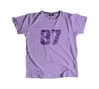 CITY POSTERS PLUS 87 Number Men Unisex T-Shirt (Iris Lavender, X-Large)
