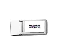 City Radio Moscow Building - Billetera de bolsillo con clip de acero inoxidable