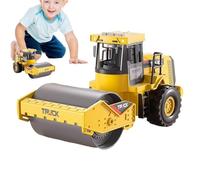 City Road Roller - 14cm 24.5cm Alloy ABS | City Construction Steamroller Toy | Mini Steamroller Engineering Truck Toy | Realistic Die Cast Construction Gift For Boys Girls